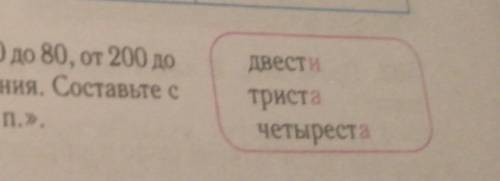 298. Выберите любые 3 имени числительных от 50 до 80, от 200 до 900 и просклоняйте по падежам. Выдел