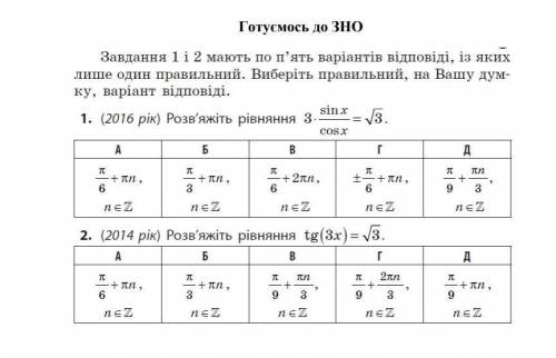 Готуємось до ЗНОматематика 10 клас​