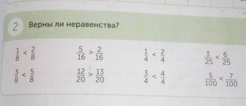 2 Верны ли неравенства? -|<51628>|2.1614.<2.46325825|ю>A|Сл1220132034<4.451007100 и б