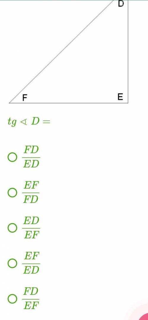 геометрия 8 классНайдите тангенс угла D​