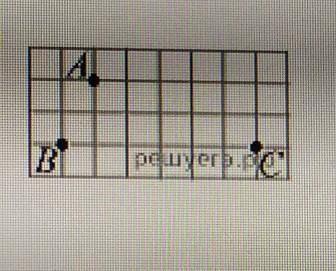 13 Задание 13На клетчатой бумаге с размером клетки 1 см х 1 см отмечены точки A, B и C. Найдите расс