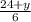 \frac{24+y}{6}