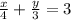 \frac{x}{4} +\frac{y}{3}=3