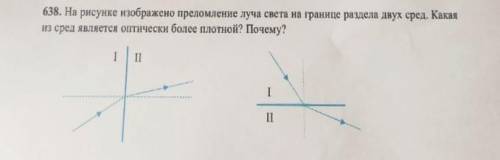 На рисунке изображено преломление луча света на границе раздела двух сред. Какая из сред является оп