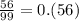 \frac{56}{99} = 0.(56)