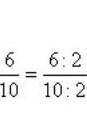 Запешите несократимую дробь равную 6/10