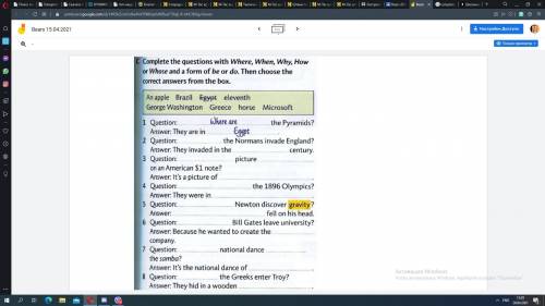 complete the questions with where, when, Why, How or whose and a from of be or do. Then choose the c