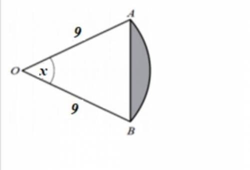 Длина дуги АВ равна 3П. Найдите:a) значение угла x; b) площадь закрашенной части.​