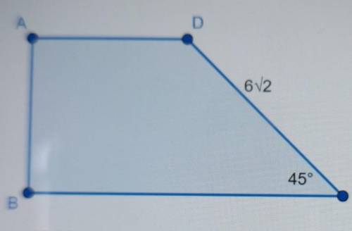 Знайдіть площу трапеції. AD=AB, CD=см, кут С=45°.​