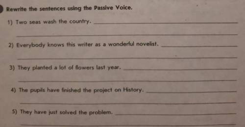 Rewrite the sentences using the passive voice