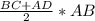 \frac{BC+AD}{2} *AB