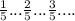 \frac{1}{5} ... \frac{2}{5} ... \frac{3}{5} ....