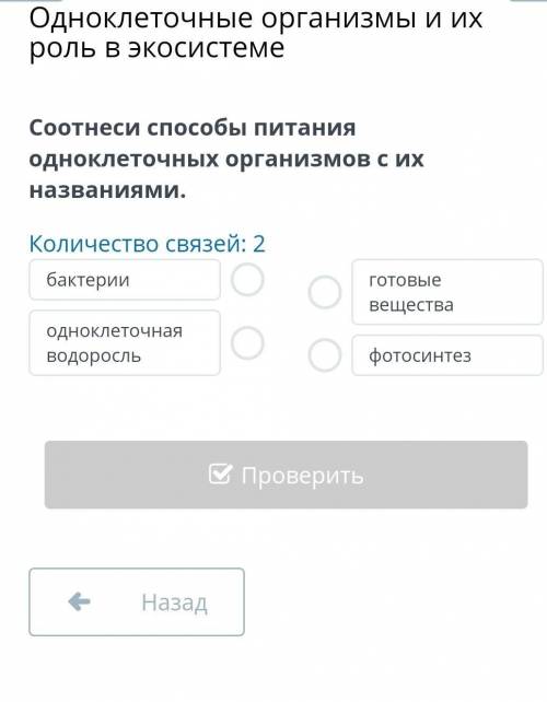 Одноклеточные организмы и их роль в экосистемеКоличество связей: 2​