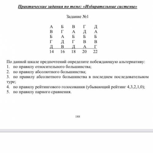 решить задание по пропорциональной выборной системе !