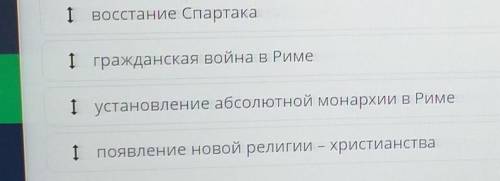 Как развивалась Римская империя в I—III веках? Установи правильную хронологическую последовательност