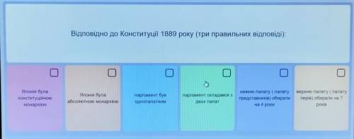 Відповідно до Конституції 1889 року (три правильних відповіді):​