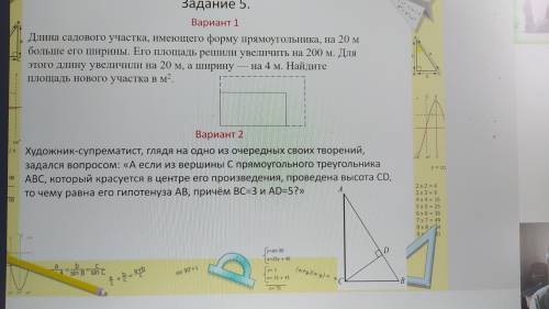 Вариант первый! В вычислениях запуталась надо , последние отдаю