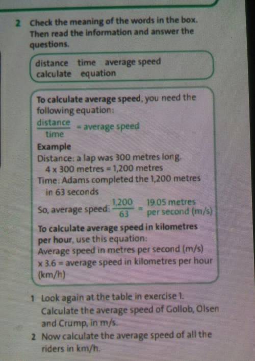 2 Check the meaning of the words in the box. Then read the information and answer thequestionsdistan