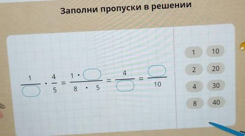 Заполни пропуски в решении​