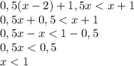 0,5(x-2)+1,5x