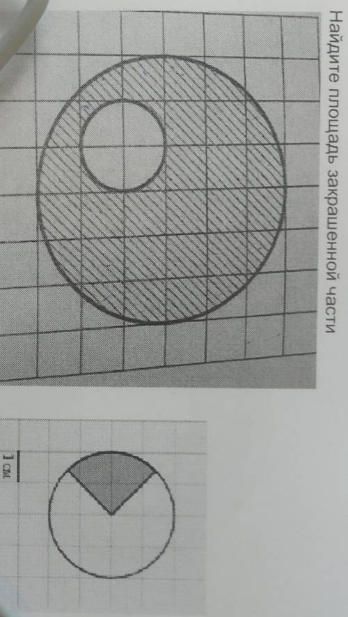 найдите площадь закрашеной части ​
