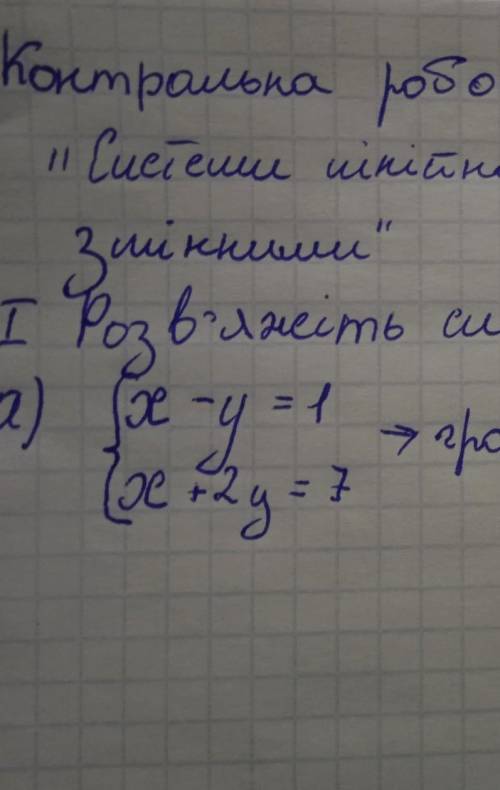 Розв'яжіть системи рівнянь графічним методом очень нужно​