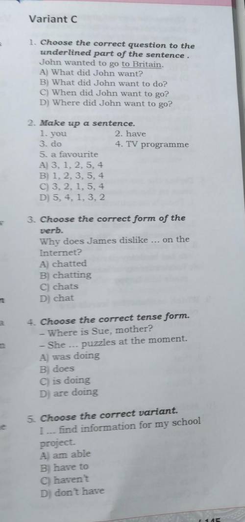 СДЕЛАЙТЕ ! НУЖНО В 6 СДАВАТЬ!! 6. Choose the correct prepositions. I bought a book ... English poems