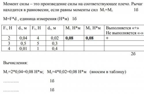 Момент-силы это произведение силы на соответствующее плечо.  ​