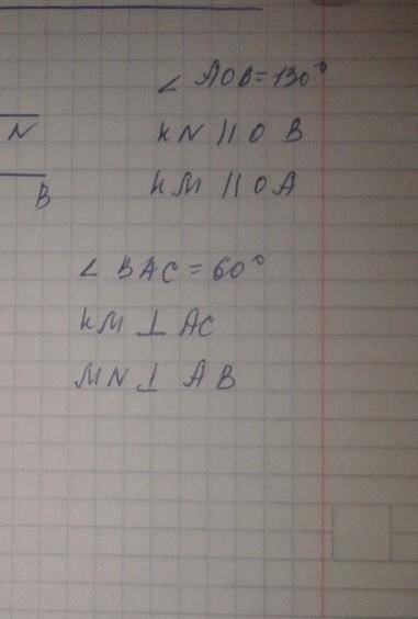 нужны!Постройте угол равный 130°, и отметьте внутри его точку. Проведите через эту точку прямые, па-