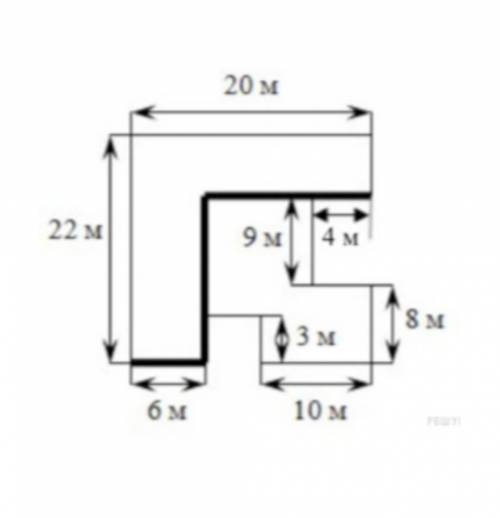 Най­ди­те пе­ри­метр участ­ка. ответ дайте в мет­рах.​