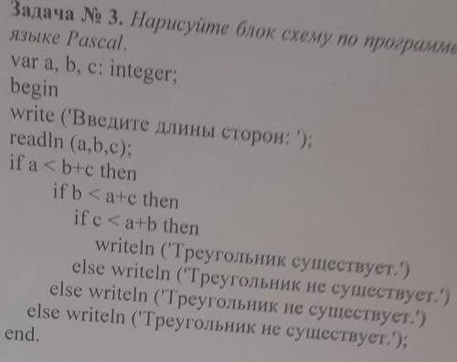 Нарисуйте блок схему по программе на языке паскаль надо​