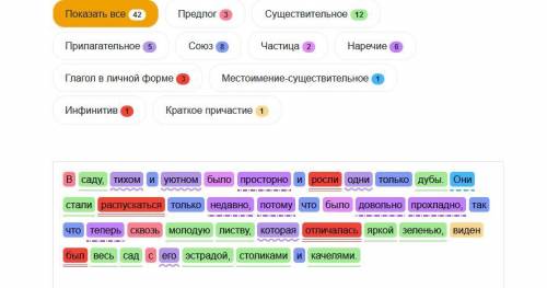 В саду тихом и уютном было просторно и росли одни только дубы они стали распускаться только недавно