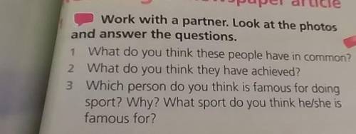 1 Work with a partner. Look at the photosand answer the questions.What do you think these people hav