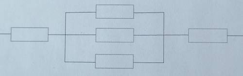 Рассчитайте общее сопротивление цепи, если сопротивление одного резистора . ​