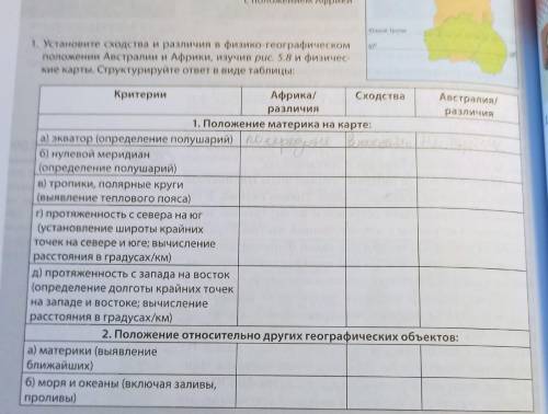 ГЕОГРАФИЯ 6 КЛАСС, СХОДСТВА И РАЗЛИЧИЯ АВСТРАЛИИ И АФРИКИ