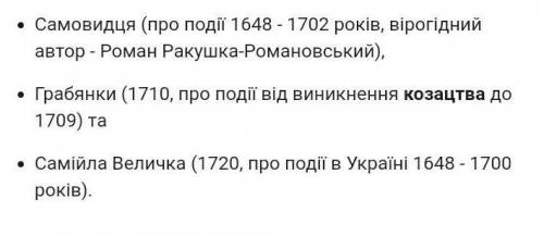 Назвіть відомі козацькі літописи та літописців 18 століття​