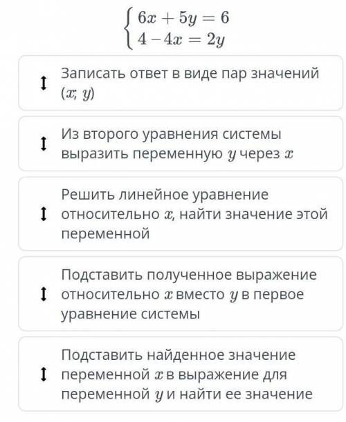 Решение системы линейных уравнений с двумя переменными сложения и подстановки. Урок 1 Укажи правильн