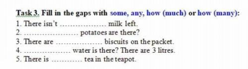 Fill in the gaps with some,ony, how,(mach) or(now)(many)​