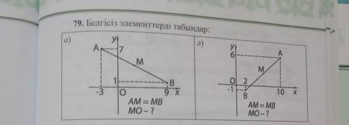 Найти неизвестные элементы