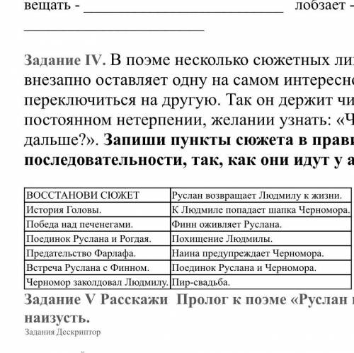 . В поэме несколько сюжетных линий. Пушкин внезапно оставляет одну на самом интересном месте, чтобы 