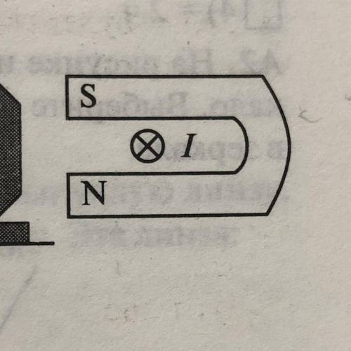 с физикой. Укажите направление движения проводника с током (ток направлен от наблюдателя), находящег