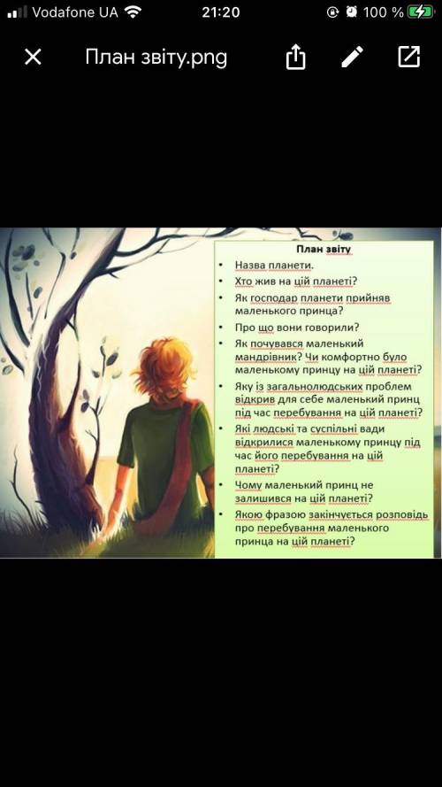 Приготувати стислий звіт про перебування маленького принца на кожному з астероїдів за планом !