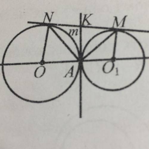 CAmN=60°, NM=20 см. Знайдіть: 1) АК; 2) Кута AO1M. 3) ОА/О1А