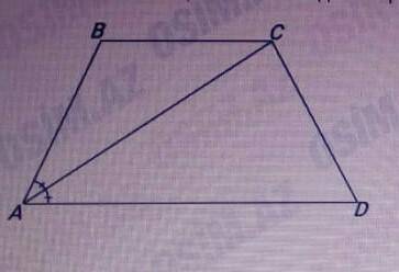 с математикой диагональ AC делит угол A А на равные градусные меры в равнобедренной трапеции ABCD ос
