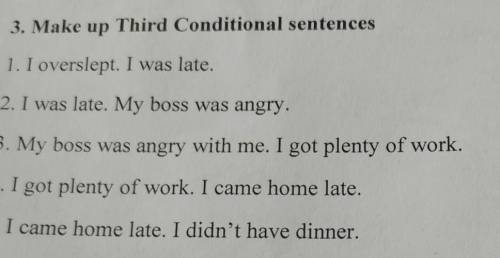 Make up Third Conditional sentences​