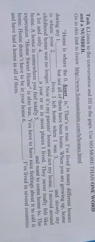 Listen to the conversation and fiil in the gaps.Use No MORE THAN ONE WORD and a NUMBER ​