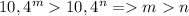 10,4^{m} 10,4^{n} = mn