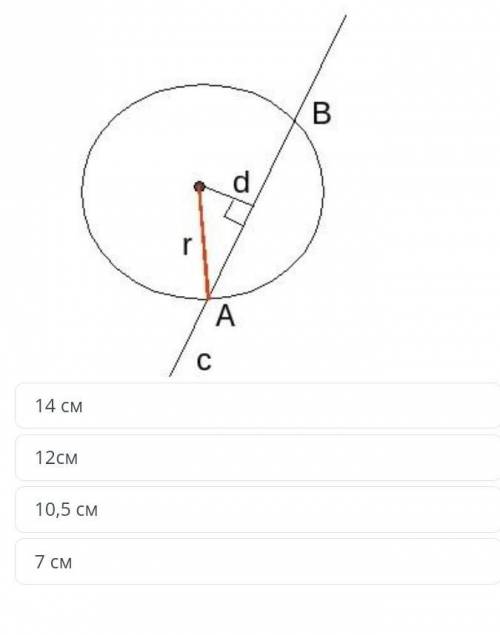 Дан круг радиусом 7 см. Вычислить длину хорды AB помагите нужень​