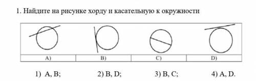 Найдите на рисунке хорду и касательную к окружности​