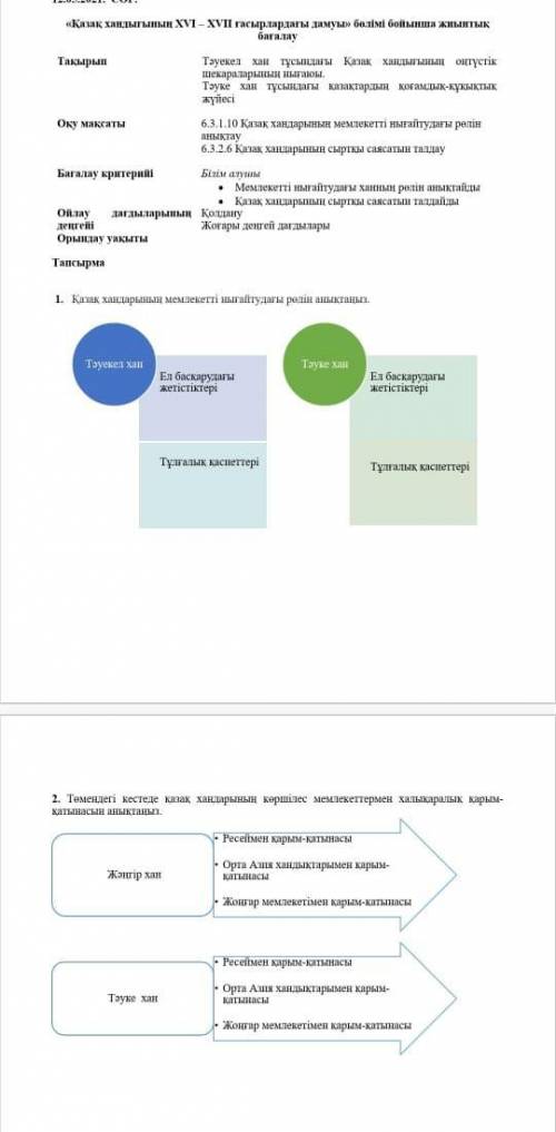 Определите роль казахских ханов в укреплении государства. Тауекель хан, Тауке хан, Достижения в упра